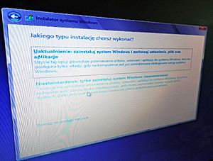 windows 8 rodzaj instalacji